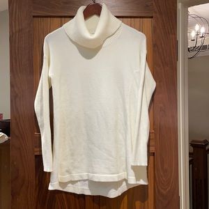 Anthropologie Moth White cowl neck long sleeve sweater